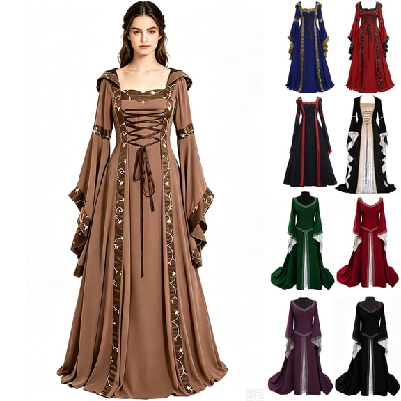 Cute Devil Dressess for Women,Renaissance Faire Dress for Women Medieval Victorian Ball Gown Regency Irish Peasant Dresses Halloween Party Clothes Renaissance Fairy Dresses