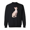 thumbnail image 1 of Cute Devon Rex Kitty Sitting Sweatshirt Women - Women Sweatshirt, Black, 3XL, 1 of 4