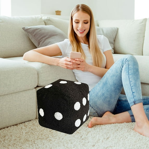 Cute Dice Plush Pillow, Soft Kawaii Toy for Kids & Adults, Stress Relief Decorative Cushion, Valentine’s Day & Christmas Gift, Home & Office Decor