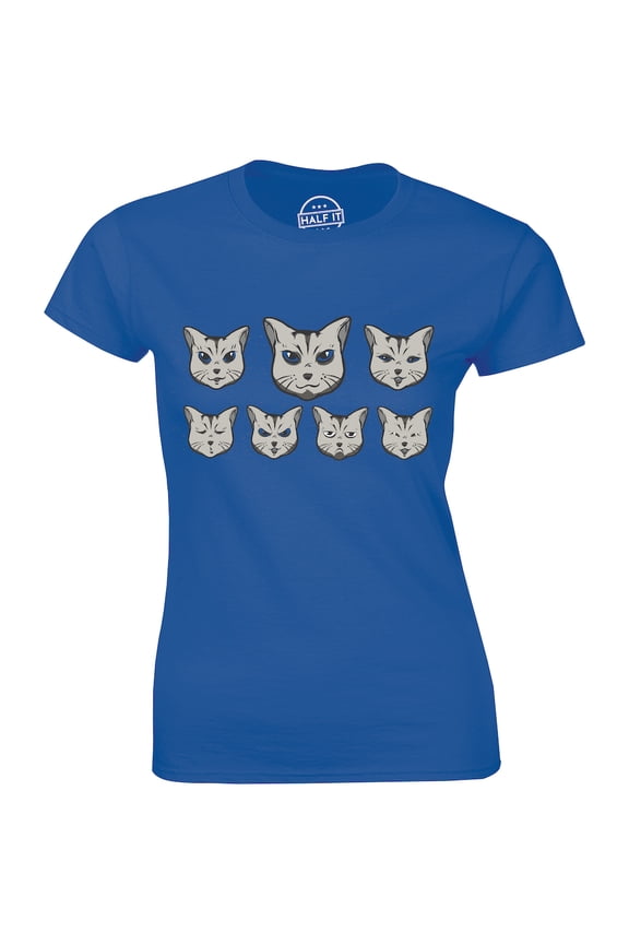 Cute Different Cats Face Expressions Gift Idea For Cat Lovers Women's T-Shirt