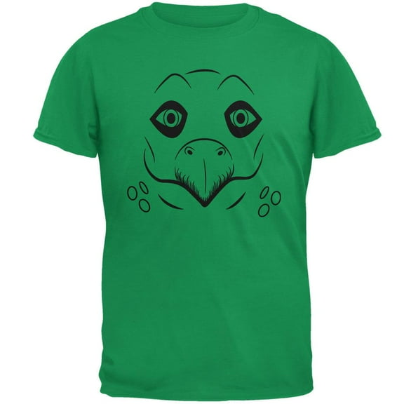 Cute Dino Dinosaur Face Stegosaurus Mens T Shirt Irish Green X-LG