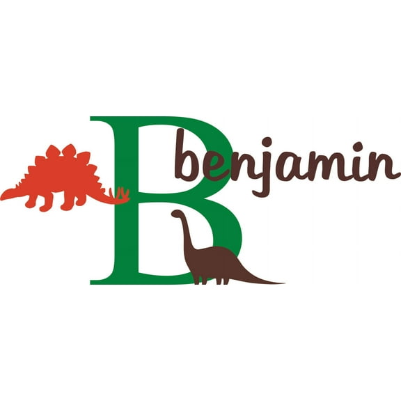 Cute Dino Dinosaurs Dinosaur Toys Customized Wall Decal - Custom Vinyl Wall Art - Personalized Name - Baby Girls Boys Kids Bedroom Wall Decal Room Decor Wall Stickers Decoration Size (20x40 inch)