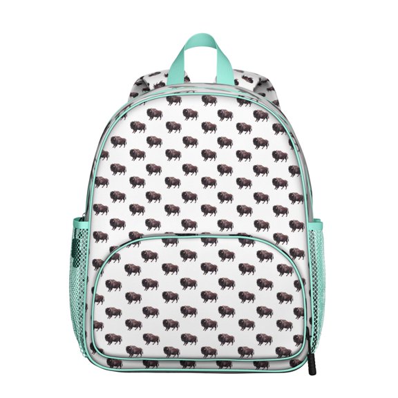 Cute Dino Pattern Backpack - Waterproof, Durable School Bag with Organized Storage