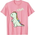 thumbnail image 1 of Cute Dino Rawr Dinosaur Roaring Funny Kid Dino Cartoon Unisex T-Shirt for Men Women Kids,Light Pink Color,Size 4XL, 1 of 5