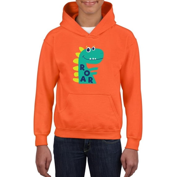 Cute Dino Roar Art Hoodie Juniors -Image by Shutterstock, x-Large