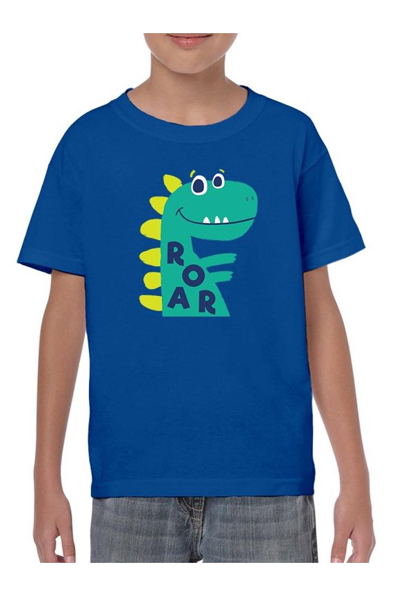 Cute Dino Roar Art T-Shirt Juniors -Image by Shutterstock, Small