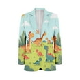 thumbnail image 1 of Cute Dinos In Sunny Field Customized Men's Suits full man Shawl Collar Gentleman Suits for Wedding Business, 1 of 5