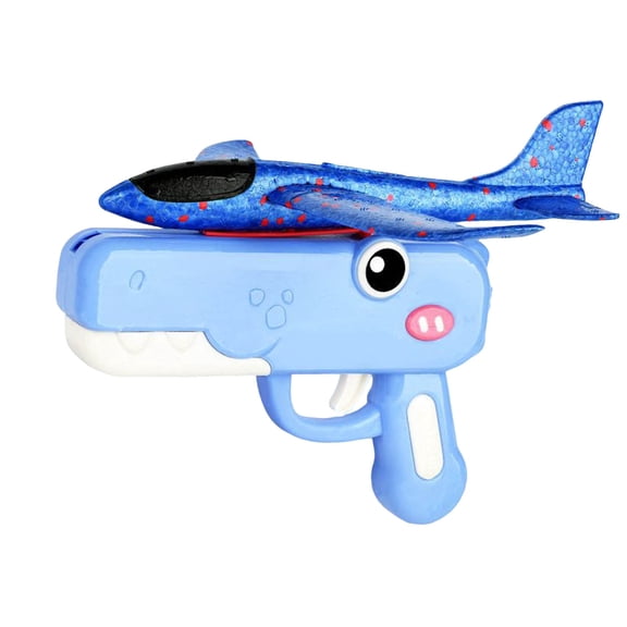 Cute Dinosaur Airplane Launcher Toy Boxed Version Foam Glider Plane Outdoor Flying Catapult Toy