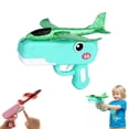 thumbnail image 1 of Cute Dinosaur Airplane Launcher Toy Foam Glider Planes Outdoor Flying Catapult Gun Aircraft Toy Lightweight Easy Launch Long Distance Play Gift for Birthday Fun Soft Foam Airplanes(Green), 1 of 8