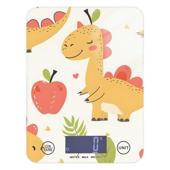 Cute Dinosaur Apples Food Scale Digital Kitchen Scale Waterproof Grams Ounces lbs for Weight Loss
