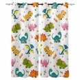 thumbnail image 1 of Cute Dinosaur Blackout Curtains for Bedroom, Thermal Insulated Drapes, Cartoon Dino Funny Boys Girls Children Black Out Curtains 63 Inch Long Room Darkening Kitchen Curtains 42"x63" 2 Panels, 1 of 8