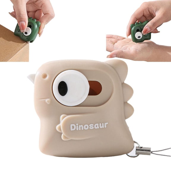Cute Dinosaur Box Cutters - Retractable Utility Knife with Magnet & Lanyard Hole, Mini Box Cutters Utility Knives Art Cutter Package Opener Tool Portable Envelope Opener for Office, Home, DIY Crafts