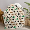 thumbnail image 1 of Cute Dinosaur Cartoon Pattern Soft Sherpa Fleece Throw Blanket, Warm Cozy Plush Blanket for Sofa Bed Couch, All Season, 30"x40", 1 of 5