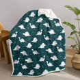 thumbnail image 1 of Cute Dinosaur Cartoon Pattern Soft Sherpa Fleece Throw Blanket, Warm Cozy Plush Blanket for Sofa Bed Couch, All Season, 30"x40", 1 of 5