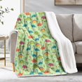thumbnail image 1 of Cute Dinosaur Cartoon Pattern Soft Sherpa Fleece Throw Blanket, Warm Cozy Plush Blanket for Sofa Bed Couch, All Season, 40"x50", 1 of 5