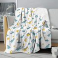 thumbnail image 1 of Cute Dinosaur Cartoon Pattern Soft Sherpa Fleece Throw Blanket, Warm Cozy Plush Blanket for Sofa Bed Couch, All Season, 50"x60", 1 of 5