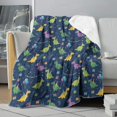 thumbnail image 1 of Cute Dinosaur Cartoon Pattern Soft Sherpa Fleece Throw Blanket, Warm Cozy Plush Blanket for Sofa Bed Couch, All Season, 50"x60", 1 of 5