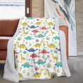 thumbnail image 1 of Cute Dinosaur Cartoon Pattern Soft Sherpa Fleece Throw Blanket, Warm Cozy Plush Blanket for Sofa Bed Couch, All Season, 60"x80", 1 of 5