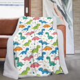 thumbnail image 1 of Cute Dinosaur Cartoon Pattern Soft Sherpa Fleece Throw Blanket, Warm Cozy Plush Blanket for Sofa Bed Couch, All Season, 60"x80", 1 of 5