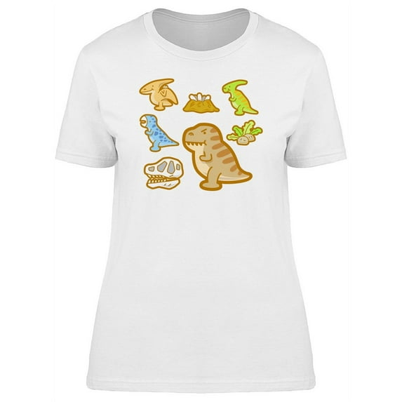 Cute Dinosaur Collection T-Shirt Women -Image by Shutterstock, Female x-Large