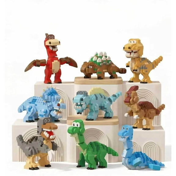 Cute Dinosaur Display Box Set, 3534 Piece Standard Brick Dinosaur Scene Building Set, Collector Display Box building block kit