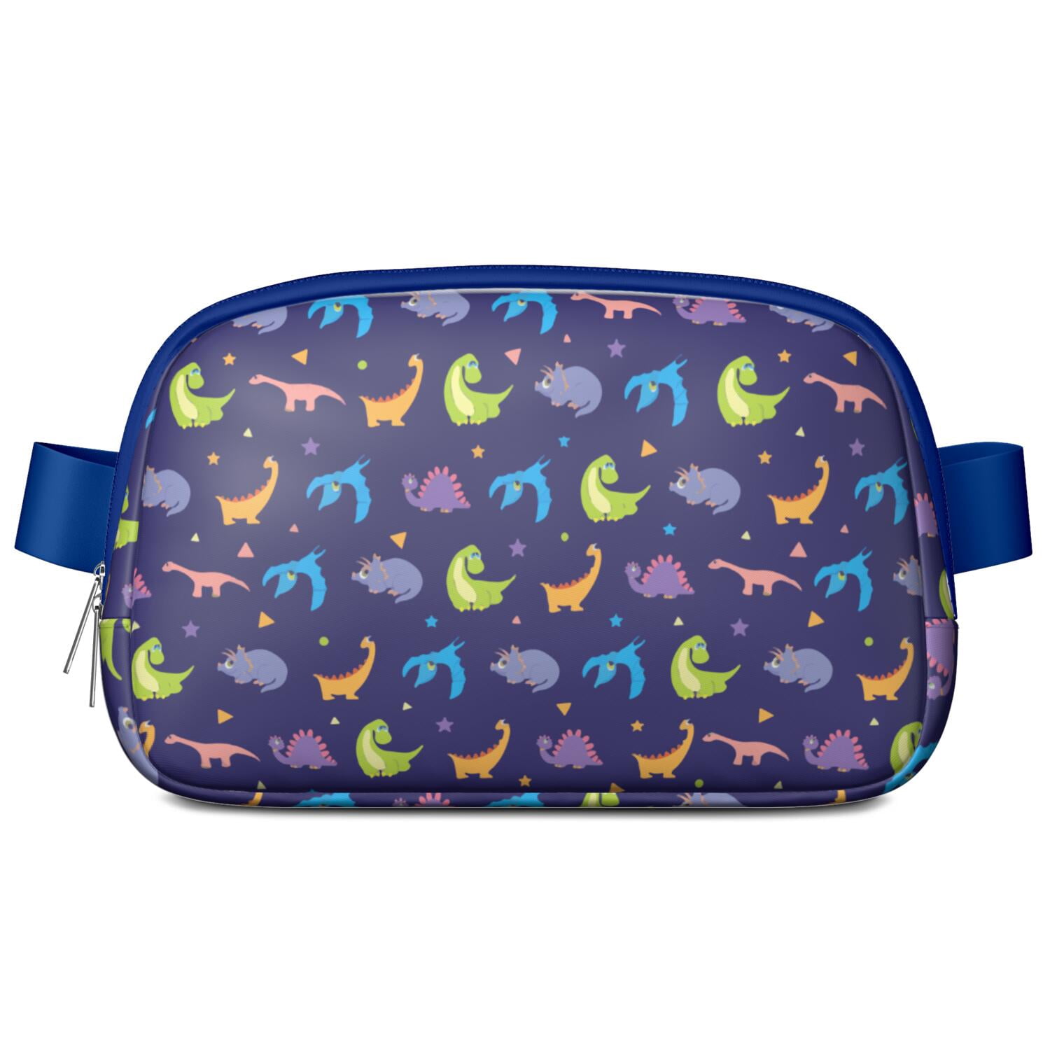 Cute Dinosaur Fanny Pack for Women – Funny Cartoon Dino Print Waist Bag with Colorful Pattern, Lightweight Travel Belt Bag for Dinosaur Lovers