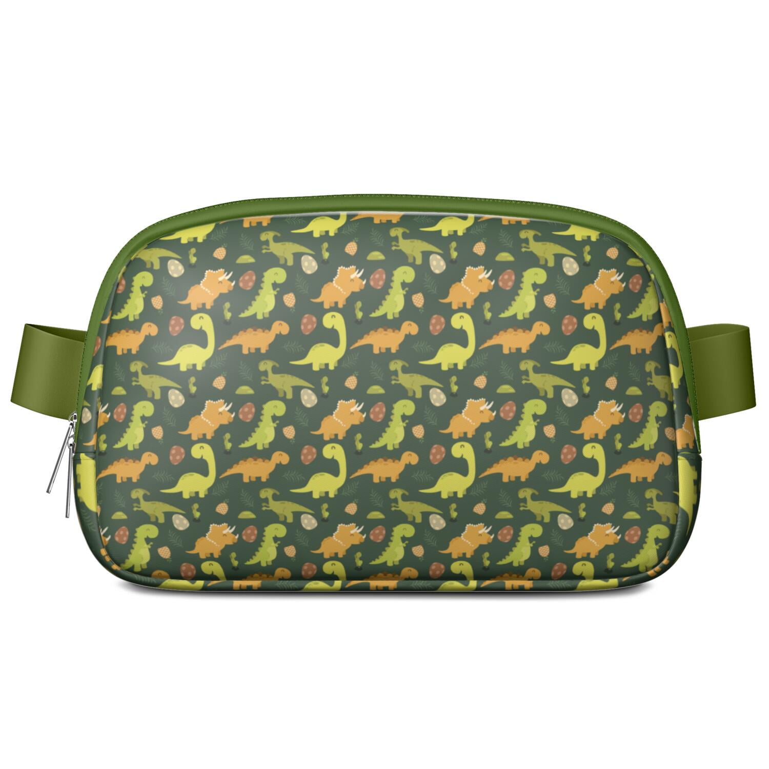 Cute Dinosaur Fanny Pack for Women – Funny Cartoon Dino Print Waist Bag with Colorful Pattern, Lightweight Travel Belt Bag for Dinosaur Lovers
