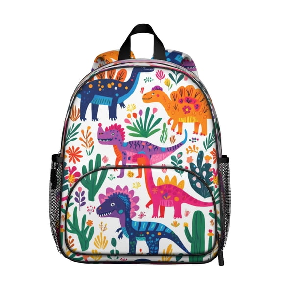 Cute Dinosaur Pattern Backpack Backpack for School,Cute School Bag,Schoolbag with Adjustable Shoulder Straps & Padded Back,13.8"x11.4"x6"