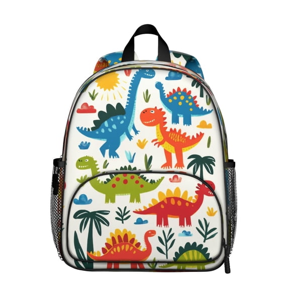 Cute Dinosaur Pattern Backpack Backpack for School,Cute School Bag,Schoolbag with Adjustable Shoulder Straps & Padded Back,13.8"x11.4"x6"