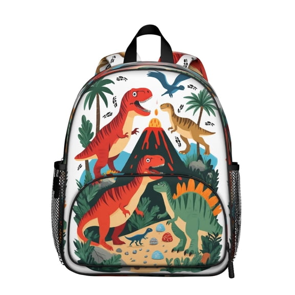Cute Dinosaur Pattern Backpack Backpack for School,Cute School Bag,Schoolbag with Adjustable Shoulder Straps & Padded Back,13.8"x11.4"x6"