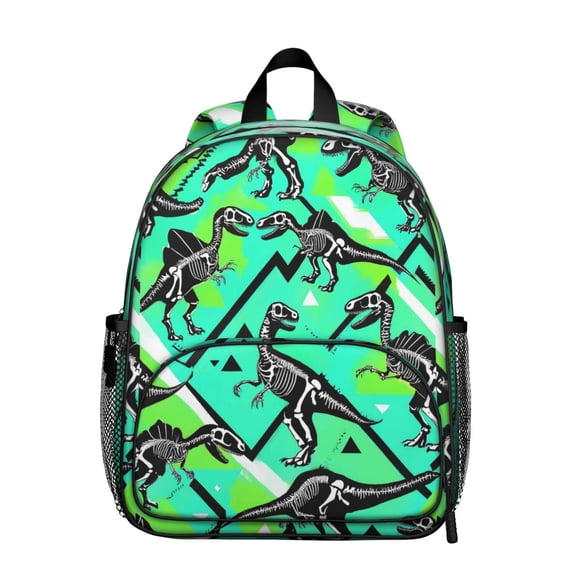 Cute Dinosaur Pattern Backpack Backpack for School,Cute School Bag,Schoolbag with Adjustable Shoulder Straps & Padded Back,13.8"x11.4"x6"