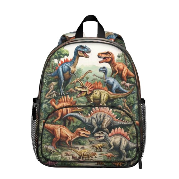 Cute Dinosaur Pattern Backpack Backpack for School,Cute School Bag,Schoolbag with Adjustable Shoulder Straps & Padded Back,13.8"x11.4"x6"