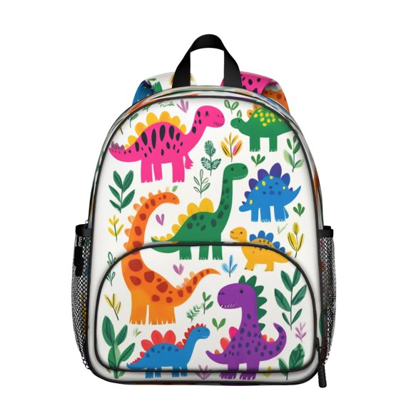 Cute Dinosaur Pattern Backpack Backpack for School,Cute School Bag,Schoolbag with Adjustable Shoulder Straps & Padded Back,13.8"x11.4"x6"