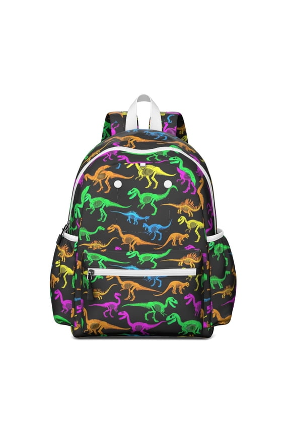 Cute Dinosaur Pattern Backpack for School,Cute School Bag,Schoolbag with Adjustable Shoulder Straps & Padded Back,13.4"x11"x4.7"