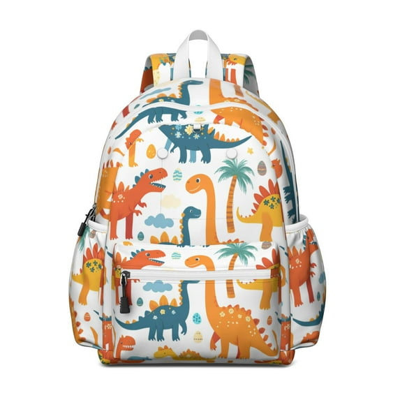 Cute Dinosaur Pattern Backpack for School,Cute School Bag,Schoolbag with Adjustable Shoulder Straps & Padded Back,13.4"x11"x4.7"