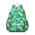 thumbnail image 1 of Cute Dinosaur Pattern Backpack for School,Cute School Bag,Schoolbag with Adjustable Shoulder Straps & Padded Back,13.4"x11"x4.7", 1 of 6