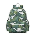 thumbnail image 1 of Cute Dinosaur Pattern Backpack for School,Cute School Bag,Schoolbag with Adjustable Shoulder Straps & Padded Back,13.4"x11"x4.7", 1 of 6