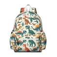 thumbnail image 1 of Cute Dinosaur Pattern Backpack for School,Cute School Bag,Schoolbag with Adjustable Shoulder Straps & Padded Back,13.4"x11"x4.7", 1 of 6