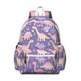 thumbnail image 1 of Cute Dinosaur Pattern Backpack for School,Cute School Bag,Schoolbag with Adjustable Shoulder Straps & Padded Back,13.4"x11"x4.7", 1 of 6