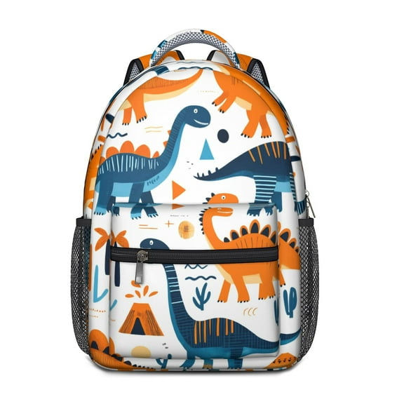 Cute Dinosaur Pattern Backpack for School,Cute School Bag,Schoolbag with Adjustable Shoulder Straps & Padded Back,15.3"x11"x6.7"