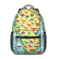 thumbnail image 1 of Cute Dinosaur Pattern Backpack for School,Cute School Bag,Schoolbag with Adjustable Shoulder Straps & Padded Back,15.3"x11"x6.7", 1 of 6