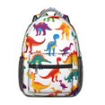 thumbnail image 1 of Cute Dinosaur Pattern Backpack for School,Cute School Bag,Schoolbag with Adjustable Shoulder Straps & Padded Back,15.3"x11"x6.7", 1 of 6