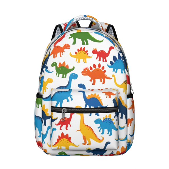 Cute Dinosaur Pattern Backpack for School,Cute School Bag,Schoolbag with Adjustable Shoulder Straps & Padded Back,15.3"x11"x7.1".