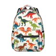 thumbnail image 1 of Cute Dinosaur Pattern Backpack for School,Cute School Bag,Schoolbag with Adjustable Shoulder Straps & Padded Back,15.3"x11"x7.1".﻿, 1 of 6
