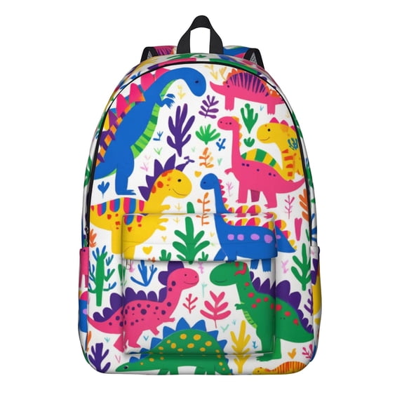Cute Dinosaur Pattern Backpack for School,Cute School Bag,Schoolbag with Adjustable Shoulder Straps & Padded Back,15.7"x11.8"x5.5"