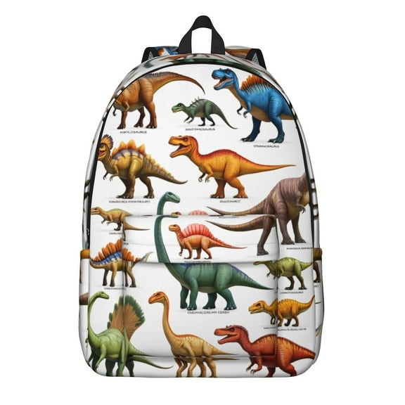 Cute Dinosaur Pattern Backpack for School,Cute School Bag,Schoolbag with Adjustable Shoulder Straps & Padded Back,15.7"x11.8"x5.5"