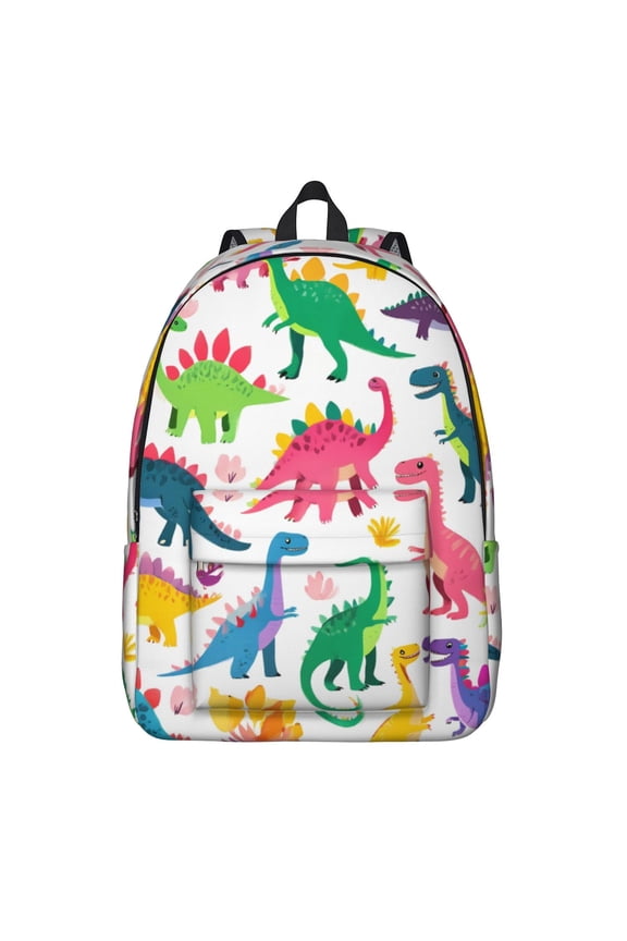 Cute Dinosaur Pattern Backpack for School,Cute School Bag,Schoolbag with Adjustable Shoulder Straps & Padded Back,15.7"x11.8"x5.5"