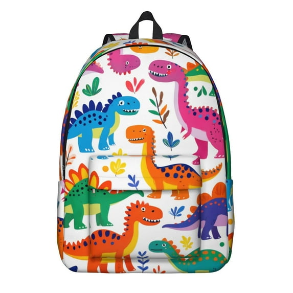 Cute Dinosaur Pattern Backpack for School,Cute School Bag,Schoolbag with Adjustable Shoulder Straps & Padded Back,15.7"x11.8"x5.5"