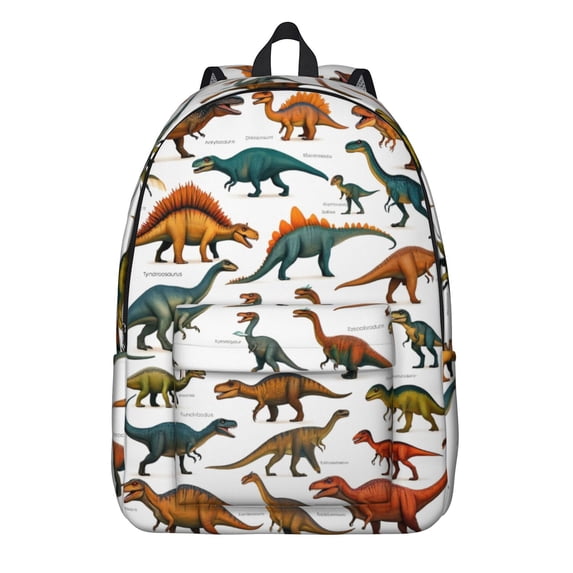 Cute Dinosaur Pattern Backpack for School,Cute School Bag,Schoolbag with Adjustable Shoulder Straps & Padded Back,15.7"x11.8"x5.5"