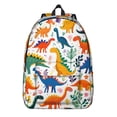 thumbnail image 1 of Cute Dinosaur Pattern Backpack for School,Cute School Bag,Schoolbag with Adjustable Shoulder Straps & Padded Back,15.7"x11.8"x5.5", 1 of 4